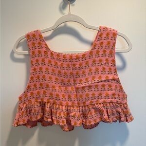 Chic Pink Floral Women's Tank Top